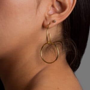 Candongas de Oro Double Circle - imagen 3