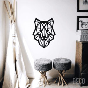 Lobo Geometrico para pared - imagen 1