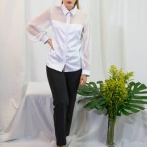 Camisero en velo y satén - imagen 2