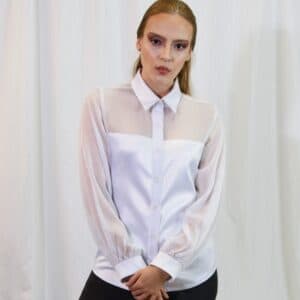 Camisero en velo y satén - imagen 1