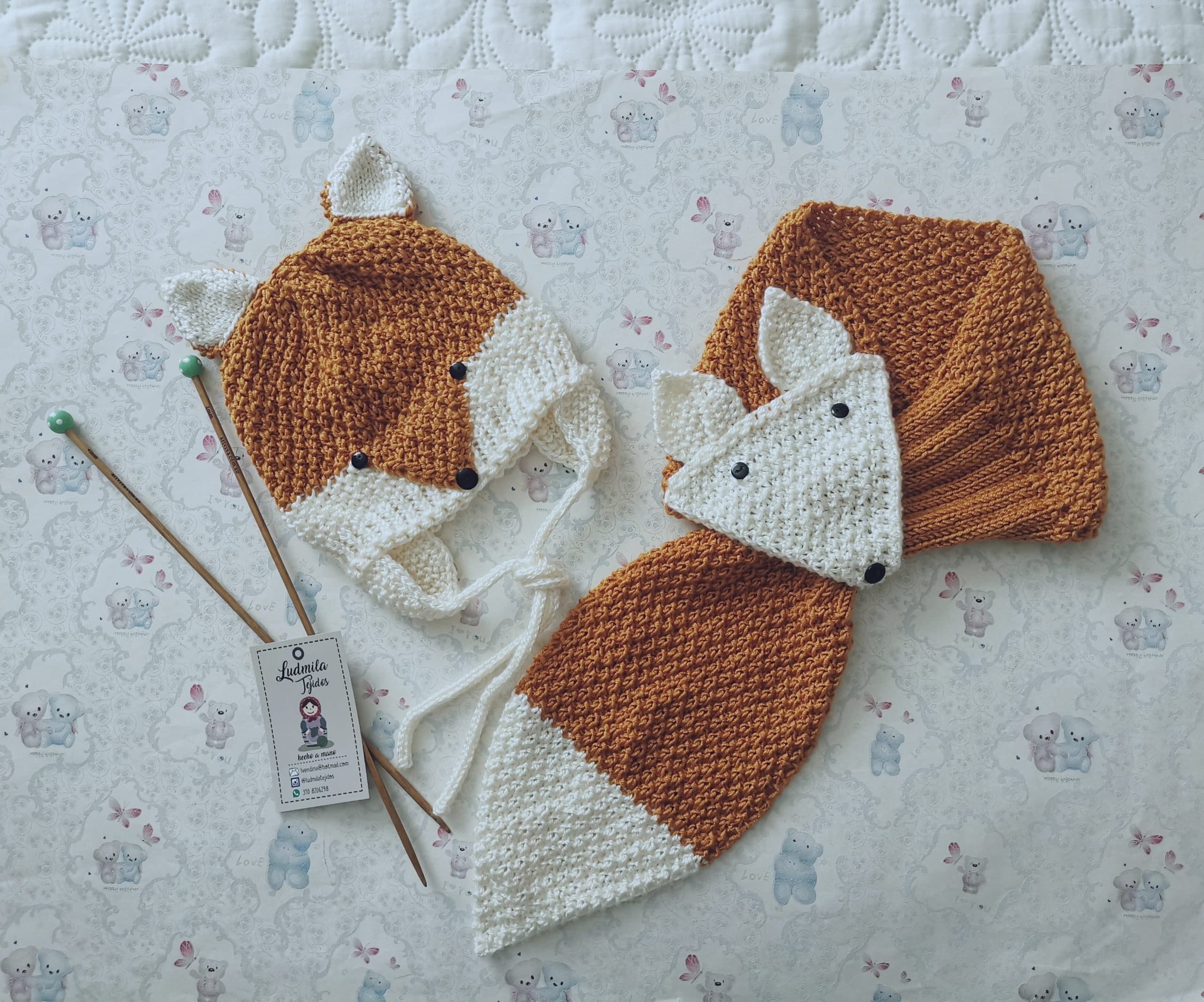 Baby Set Baby Soft Cotton Wool with Fox Design 6-12 Months