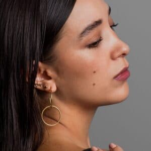 Candongas de Oro Double Circle - imagen 1