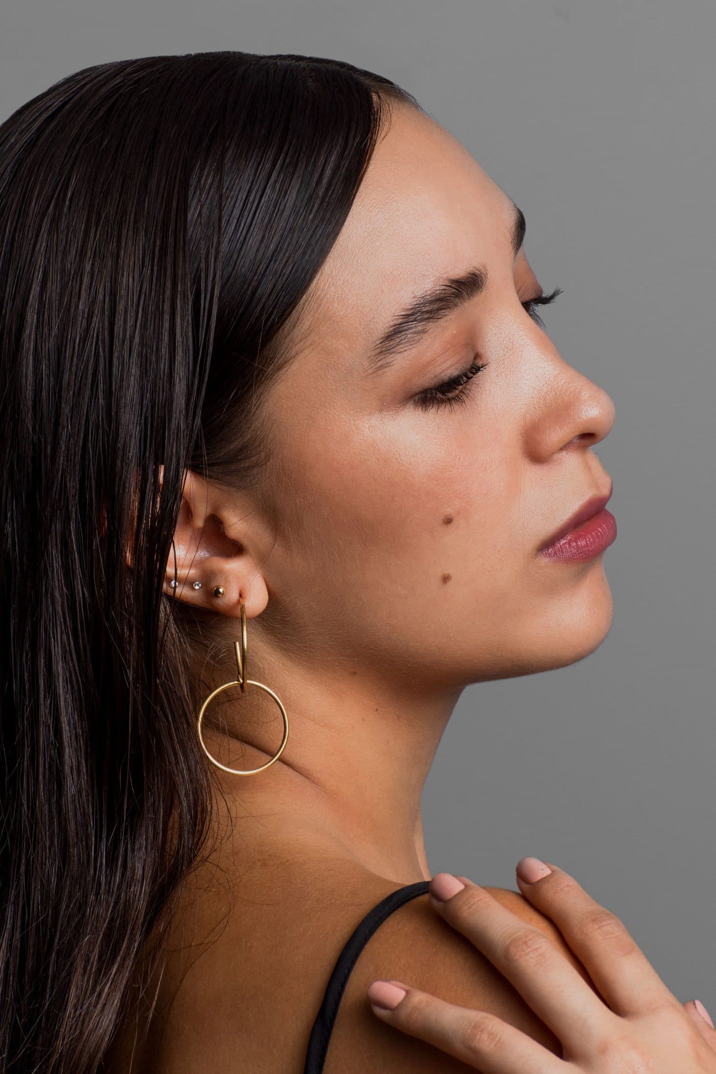 Candongas de Oro Double Circle